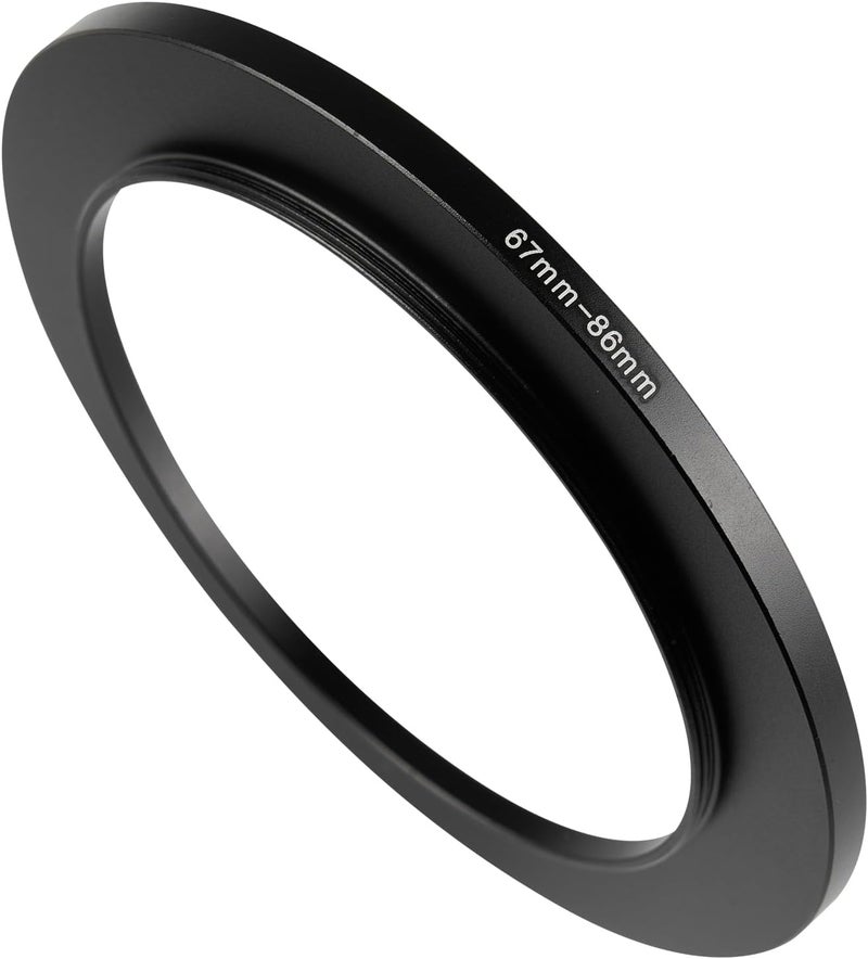 JOYTOLIN 67-86mm Metal Step-Up/Down Ring Adapter Compatible with Mirrorless Cameras DSLR Lens, UV CPL ND Filter Thread Converter, Black - Image 1